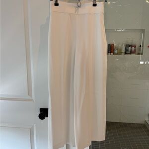 Zara White Wide-Leg Trousers
